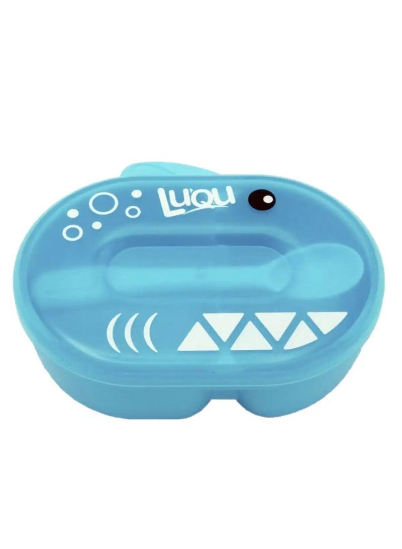Luqu Feeding Bowl With Spoon Blue